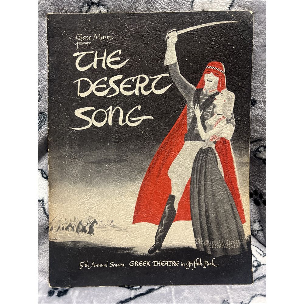 1950 Program- Gene Man Presents "The DESERT SONG" GREEK THEATRE in Griffith Park